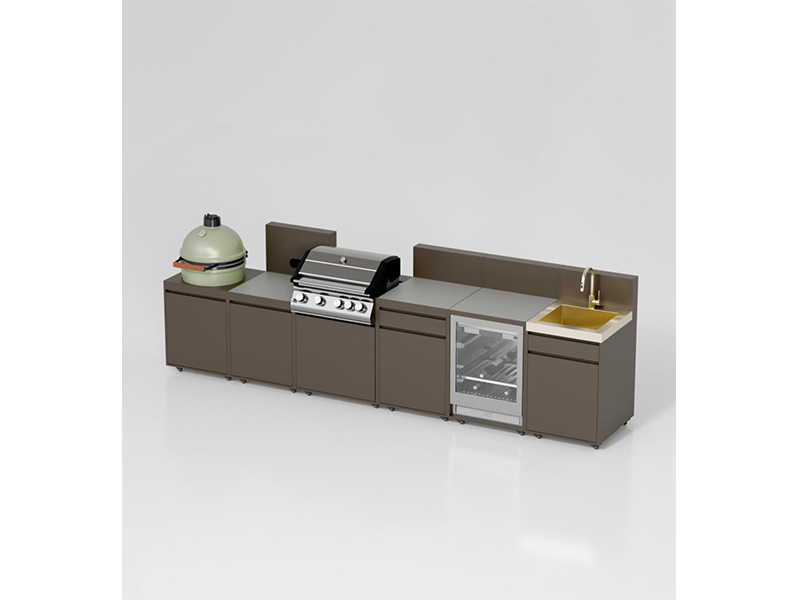 Outdoor Cabinet With Stainless Steel Top